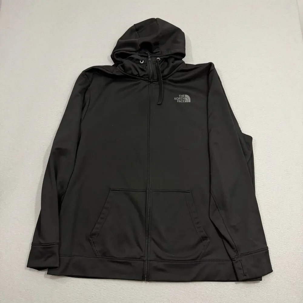 The North Face Full Zip Hoodie Men's 2XL XXL Black Fleece Outdoors Hiking